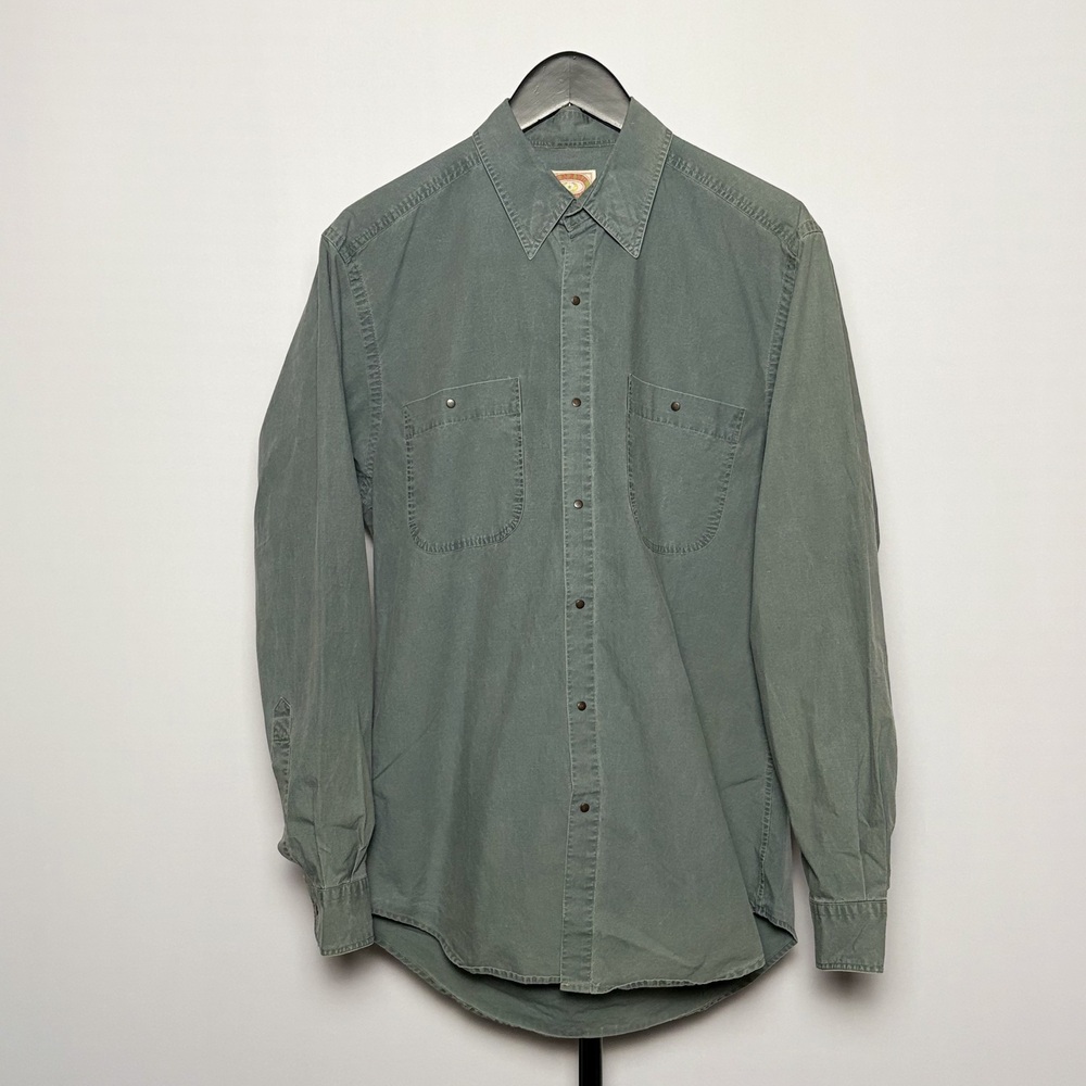 Banana Republic Vintage Safari & Travel Green Shirt Size M Long Sleeve Shirt